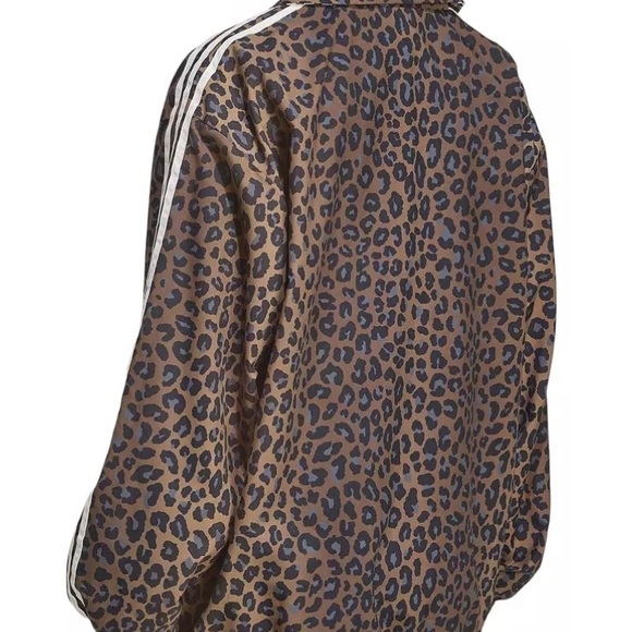 Adidas Leopard Print Track Jacket with Stripes - Picture 3 of 6